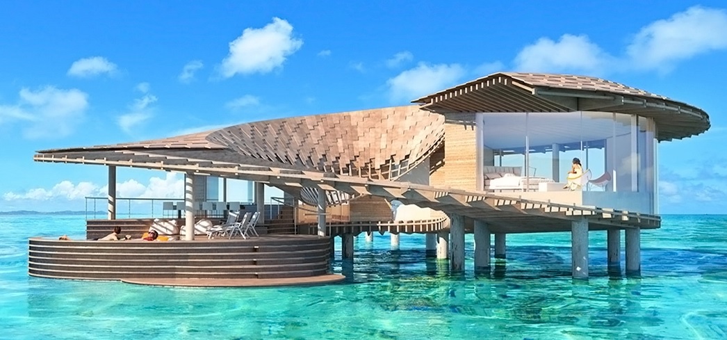 Este resort de luxo movido a energia solar tem 100 vilas projetadas de forma sustentável espalhadas por 90 ilhas que impulsionam o turismo ecológico!