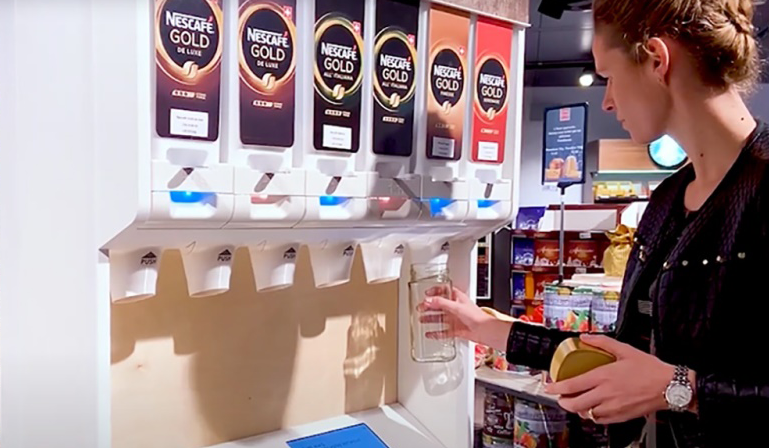 Nestlé testa máquinas de refil de café e ração