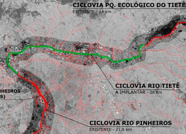 Eixo cicloviário poderia conectar as 4 zonas de São Paulo