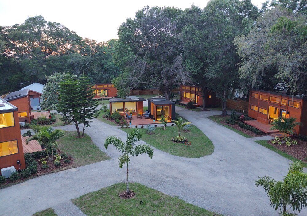 Comunidade ecológica de pequenas casas (tiny houses) surge na Flórida