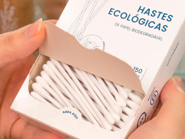 Positiv.a lança hastes flexíveis de papel compostável