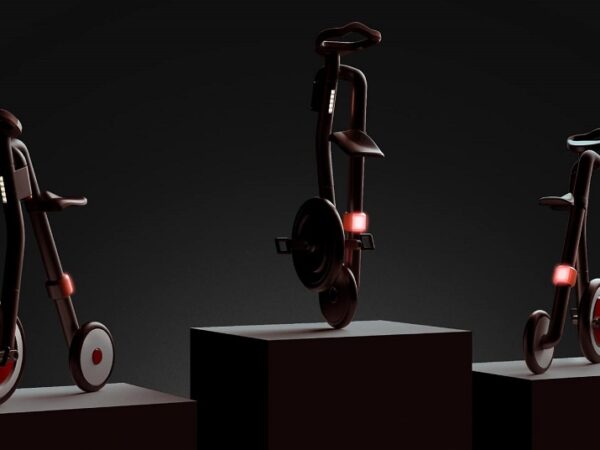 Designer apresenta um conceito incomum de bicicleta elétrica dobrável