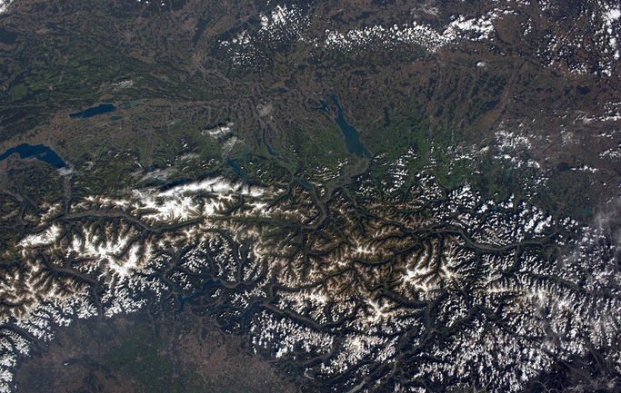 Efeitos do aquecimento global nos Alpes já podem ser vistos do espaço
