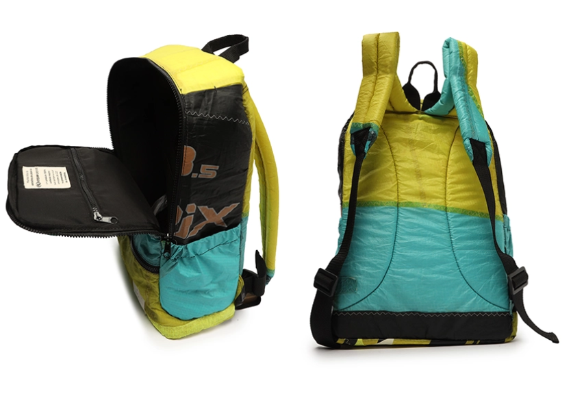 Upcycling: mochilas são fabricadas com pipas de kitesurf