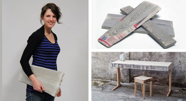 Esta mulher transforma jornais descartados em ‘madeira’ ultrarresistente