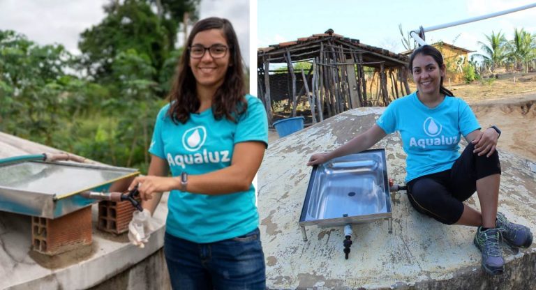 Jovem faz um filtro de água que usa a luz do sol para torná-la potável