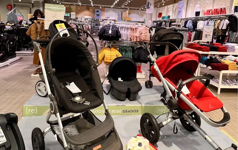 Os hipermercados portugueses Continente e Auchan dão nova vida a artigos de 2ª mão para bebê