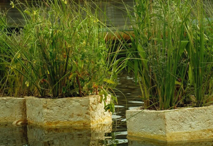 Canteiro flutuante de micélio é capaz de limpar rios poluídos
