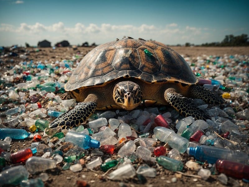 A reciclagem não é a solução para a poluição do plástico
