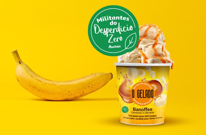 Bananas maduras não vendidas em rede de mercados europeia dão origem ao gelado Banoffee