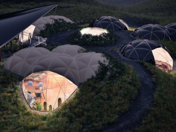 Startup austríaca projeta “nova casa de terra inflável modular pré-fabricada” derivada do projeto de habitat lunar, não requer energia para aquecimento e consome quase nenhum recurso de material de construção